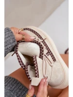 Dámské Sněhule S Na Platformě Světle Béžové model 21680230 - Boto Dámské Sněhule S Na Platformě Světle Béžové model 21680230 - Boto