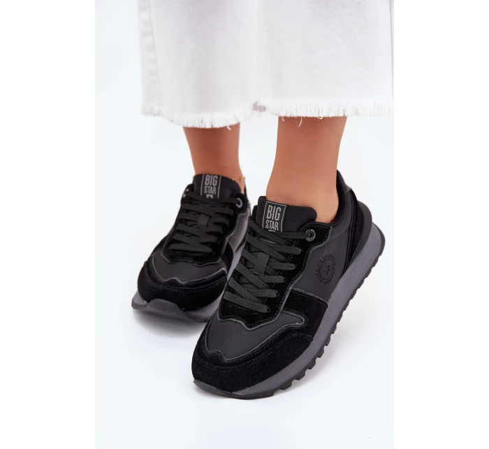 Kožené Dámské Tenisky Big Star model 21705821 HIPOLY SYSTEM Černé - Big Star Shoes Kožené Dámské Tenisky Big Star model 21705821 HIPOLY SYSTEM Černé - Big Star Shoes