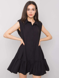 Černé šaty s volánem Odelia RUE PARIS