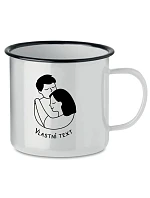 Personalizovaný retro plecháček - pár v objetí Personalizovaný retro plecháček - pár v objetí
