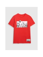 Pánské volejbalové tričko s potiskem 4F 4FRAW25TTSHM3319-62S