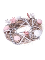 DEKORATIVNÍ GIRLANDA ŠEDÁ PRŮMĚR 24CM