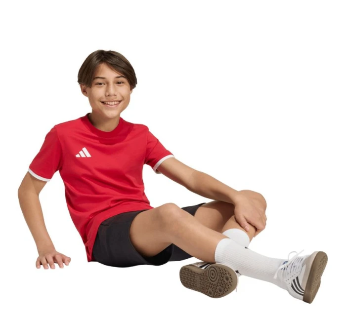 Adidas Dětské tričko Entrada 26 Tee červená JZ6674 Adidas Dětské tričko Entrada 26 Tee červená JZ6674