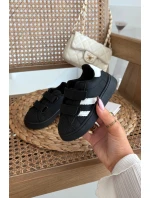 Dětské Sportovní Boty Tenisky Z Eko Kůže Černé model 21725032 - Boto Dětské Sportovní Boty Tenisky Z Eko Kůže Černé model 21725032 - Boto