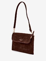 Malá Kabelka Listonoska z Eko Semiše Čokoládová Lucelle