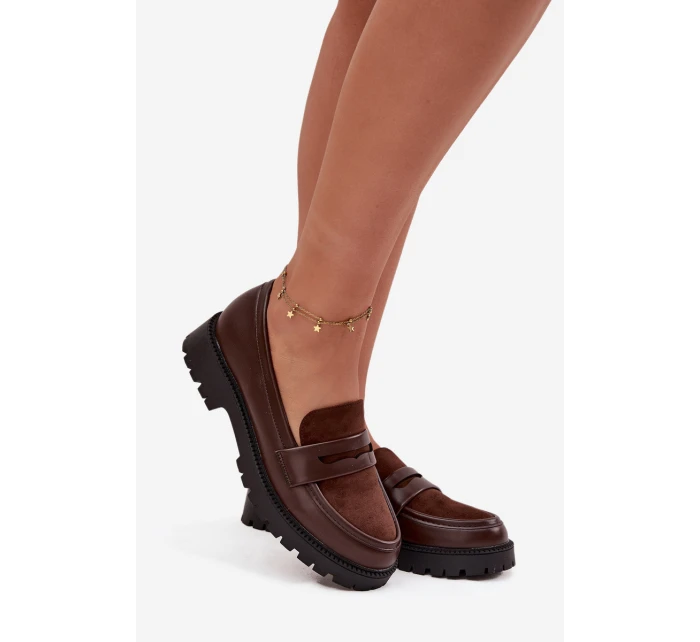 Dámské mokasíny z eko kůže Cailen – čokoládové
