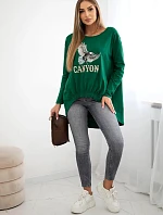 Dámská halenka s orlem a nápisem Canyon zelený