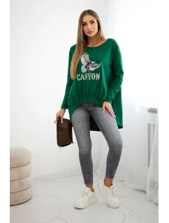 Dámská halenka s model 21138052 a nápisem Canyon zelený - K-Fashion