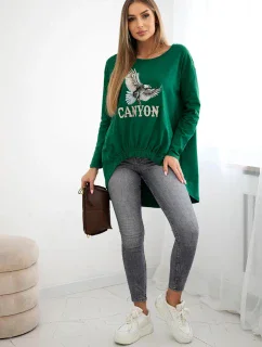 Dámská halenka s model 21138052 a nápisem Canyon zelený - K-Fashion