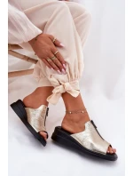 Dámské Pantofle Na Klínu Se Zipem Zlaté Irriva Dámské Pantofle Na Klínu Se Zipem Zlaté Irriva