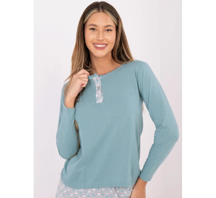 Piżama DU PI FP model 21800539 mietowy - FPrice Piżama DU PI FP model 21800539 mietowy - FPrice