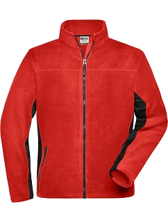 Daiber JN 842 Pánská pracovní mikrofleecová bunda - Strong 02.0842 red/black