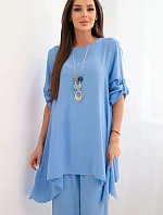 Sada halenky + kalhot s přívěskem modrý