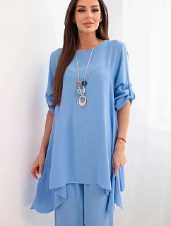 Sada halenky + kalhot s přívěskem modrý