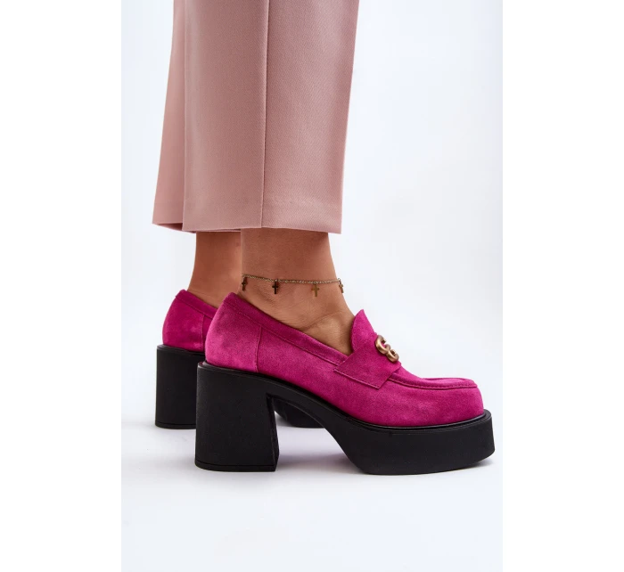 Zazoo 20170 Dámské Semišové Polobotky Na Podpatku Fuksie Zazoo 20170 Dámské Semišové Polobotky Na Podpatku Fuksie