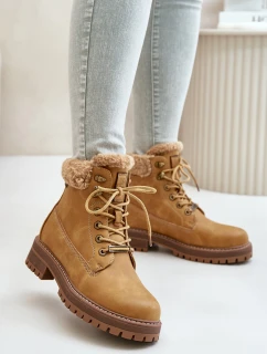 Zateplené dámské boty Big Star model 21671593 Camel - Big Star Shoes