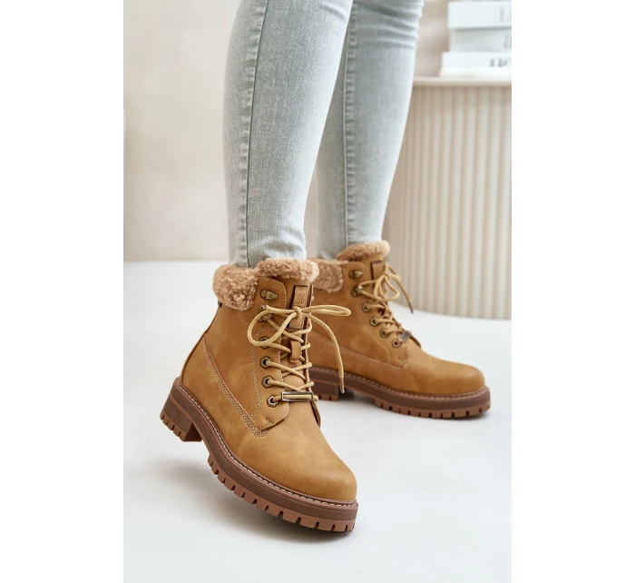 Zateplené dámské boty Big Star model 21671593 Camel - Big Star Shoes