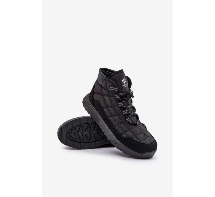 Zateplené Pánské Zimní Boty Šněrovací Progress model 21677011 Černé - Boto Zateplené Pánské Zimní Boty Šněrovací Progress model 21677011 Černé - Boto