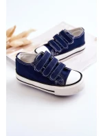 Dětské tenisky na suchý zip námořnická modrá Bernie