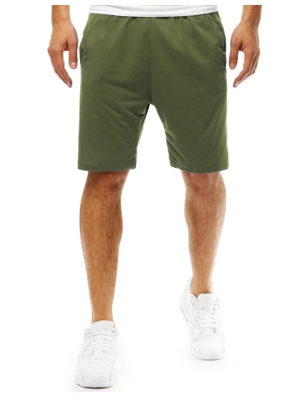 Pánské krátké teplákové šortky zelené FashionStreet SX2390