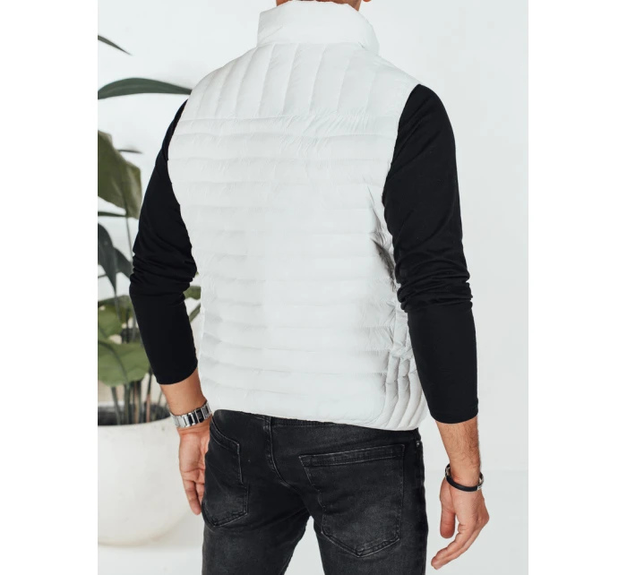 Pánská prošívaná bílá vesta Dstreet model 21991581 - FashionStreet