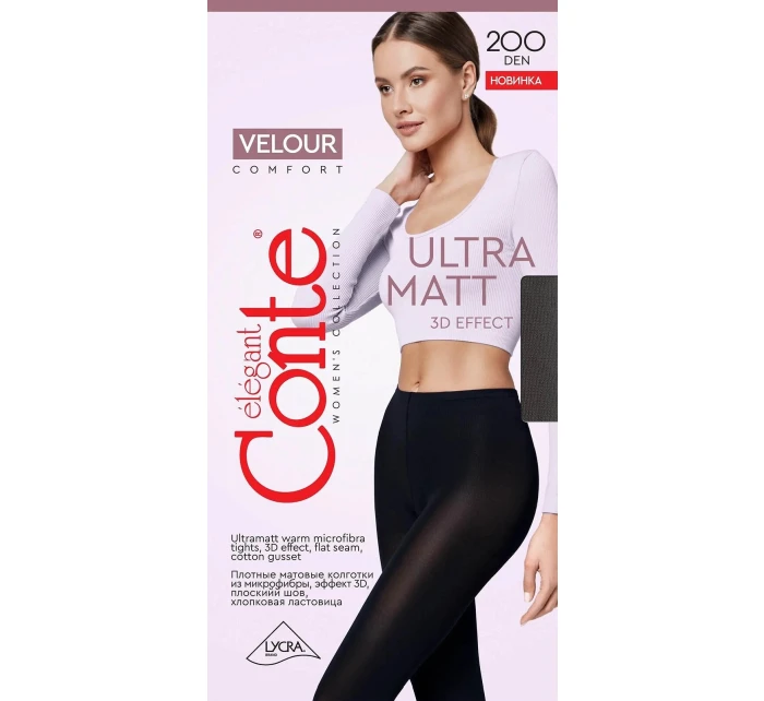 Conte Velurové punčochové kalhoty 200 den 2-4 Conte Velurové punčochové kalhoty 200 den 2-4