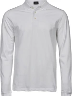 Tee Jays TJ 1406 Pánské elastické piqué polo s dl. rukávem 18.1406 white