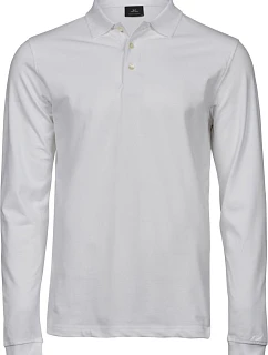 TJ Pánské elastické piqué polo s dl. rukávem 18. white model 22497389 - Tee Jays