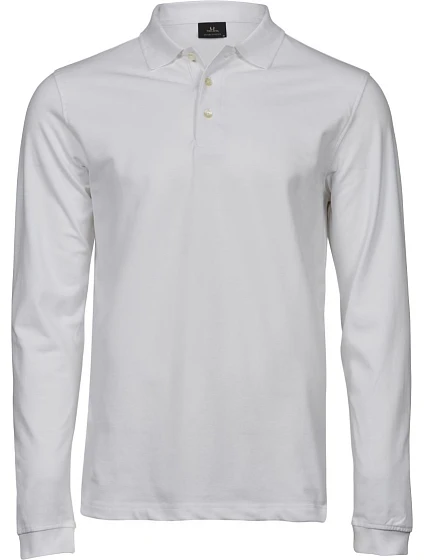 Tee Jays TJ 1406 Pánské elastické piqué polo s dl. rukávem 18.1406 white Tee Jays TJ 1406 Pánské elastické piqué polo s dl. rukávem 18.1406 white