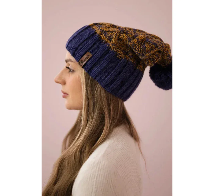 Milano fleecová čepice K203 hořčicová model 18749917 fialová - K-Fashion Milano fleecová čepice K203 hořčicová model 18749917 fialová - K-Fashion