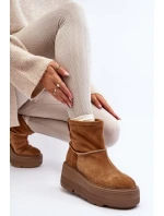 Kožené dámské boty na masivní podrážce Camel model 21644292 - Zazoo