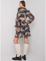 Šaty LC SK 22K 3035.03P černá a béžová