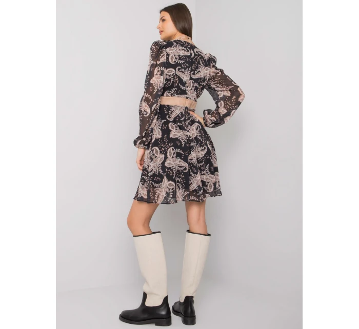 Šaty LC SK 22K 3035.03P černá a béžová