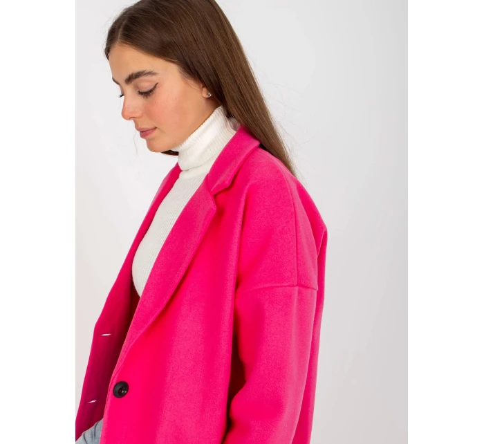 Dámský kabát TW EN BI-7298-1.15 tmavě růžový - Och Bella
