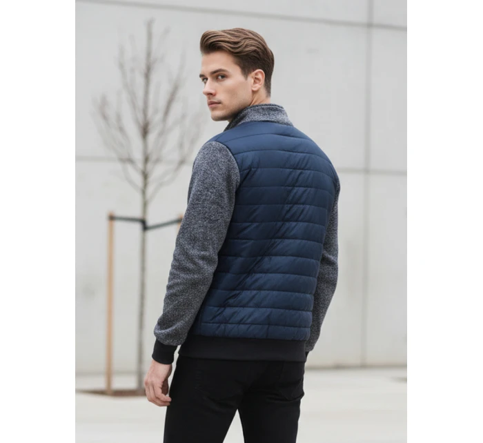 Kurtka męska przejściowa pikowana granatowa model 22013986 - FashionStreet