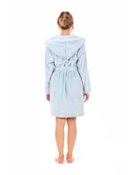 Dámský župan Flora s kapucí krátký 4856 jednobarevný ledově modrá - Vestis Dámský župan Flora s kapucí krátký 4856 jednobarevný ledově modrá - Vestis