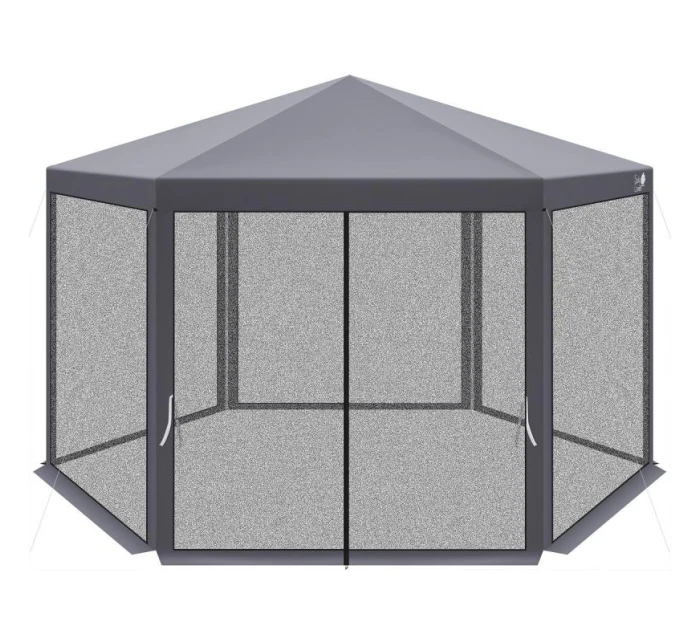 Zahradní pavilon 2x2x2x2,5 m s šedou moskytiérou Zahradní pavilon 2x2x2x2,5 m s šedou moskytiérou