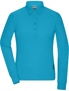 Daiber JN 1841 Dámské pracovní piqué polo s dlouhým rukávem 02.1841 turquoise