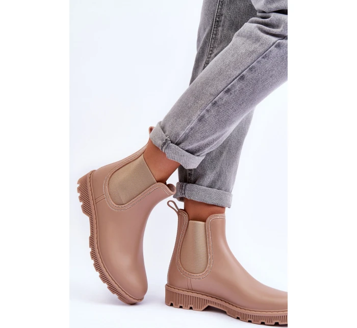 Dámské gumáky Bežové model 21628806 - Boto Dámské gumáky Bežové model 21628806 - Boto