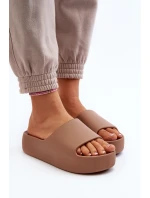 Dámské žabky na tlusté podrážce hnědé model 21649924 - Boto Dámské žabky na tlusté podrážce hnědé model 21649924 - Boto