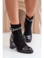Dámské Boty Zateplené Na Podpatku Černé D&A model 21674433 - S.Barski