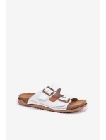 Dámské Kožené Pantofle S  Bílé model 21699725 - Inblu