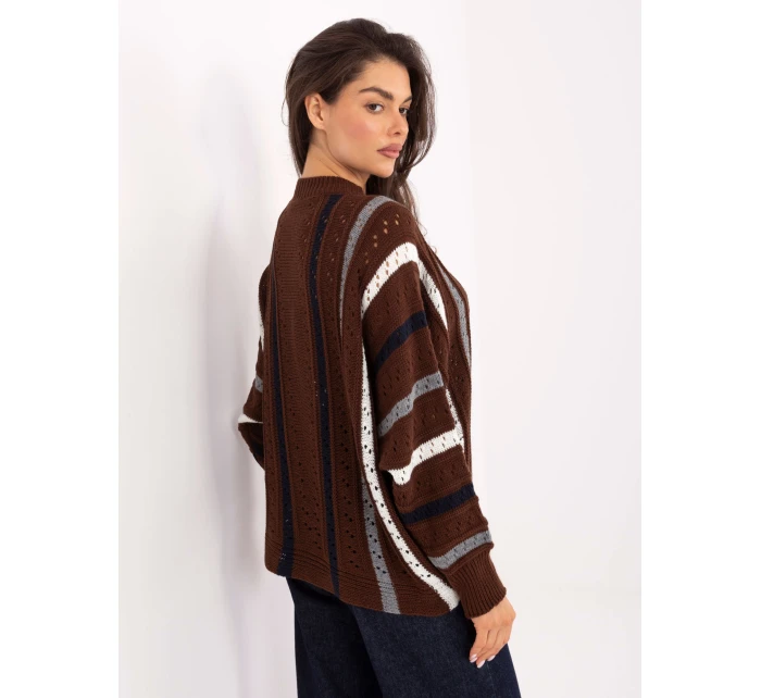 Sweter IT SW model 21393123 brązowy - FPrice Sweter IT SW model 21393123 brązowy - FPrice