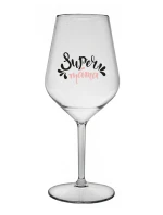 SUPER MÁMA (SPECIÁLNÍ EDICE) - čirá nerozbitná sklenice na víno 470 ml SUPER MÁMA (SPECIÁLNÍ EDICE) - čirá nerozbitná sklenice na víno 470 ml