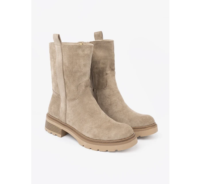 Stylové dámské hnědé kotníčkové boty platforma Stylové dámské hnědé kotníčkové boty platforma