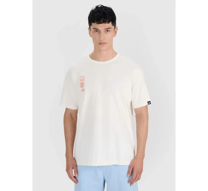 Pánské tričko oversize s potiskem model 21436910 pánské - 4F Pánské tričko oversize s potiskem model 21436910 pánské - 4F