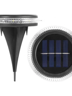 SOLÁRNÍ DISKOVÉ LAMPY PRO MONTÁŽ NA ZEM NEBO NA ZEĎ 2KS