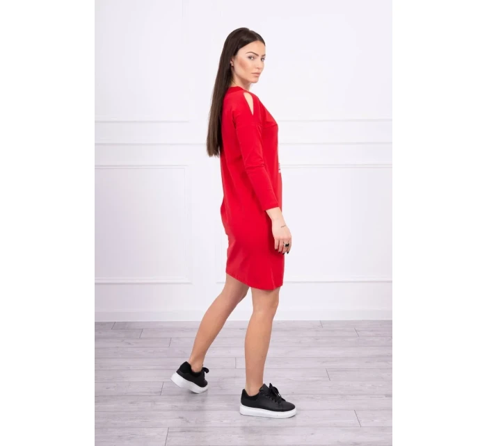 Šaty s potiskem Honey girl červené Šaty s potiskem Honey girl červené