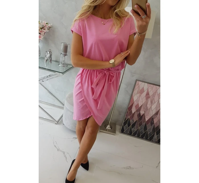 Šaty s obálkou dole růžové Šaty s obálkou dole růžové