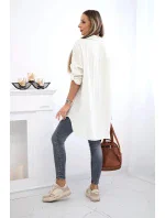 Bavlněná mušelínová košile světle béžová